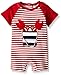 Mud Pie Baby Boys' Shortall One Piece, Crab Red, 6-9 Months
