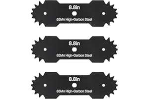VEVOR Electric Edger Blades, 8.8-inch Length, 3-Pack Replacement Blades, 65Mn High-Carbon Steel with Electrophoretic Coating,