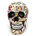 Tvoip Creative Colorful Pattern Skull Ornaments Resin Halloween Horror Modern Skull Statue Personality Home Decoration
