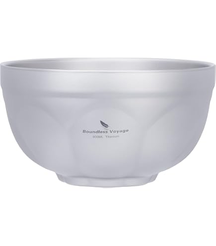 Bol à Double paroi en titane pour Voyage sans limites, ultraléger, vaisselle de voyage pour Camping en plein air, soupe de riz, flocons d'avoine, yaourt, bols de service 18 Bol à Double paroi en titane pour Voyage sans limites, ultraléger, vaisselle de voyage pour Camping en plein air, soupe de riz, flocons d'avoine, yaourt, bols de service 18