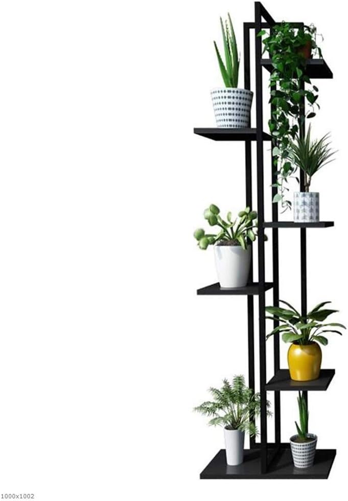 Lot de 2 Supports pour Plantes en Métal-Crochet Étagère à Fleurs Porte Plantes en Forme de Demi-cœur Salon Balcon Blanc/Noir/Bleu Rose