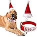 Bolbove Big Christmas Hat and Santa Collar with Bell for Medium to Large Dogs (Large)