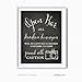 Andaz Press Wedding Party Signs, Vintage Chalkboard Print, 8.5x11-inch, Open Bar All Drunken Shenanigans Will be Captured and Mocked For Years to Come Proceed with Caution Sign, 1-Pack, Unframed
