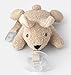 Organic Pacifier Holder- Orthodontic Baby Pacifier with Animal & Microwaveable Soothie & Natural Teether & Pacifier Clip - PureLittle Bunny: Natural Pacifier Stuffed Animal Paci Plushies Binky Buddy