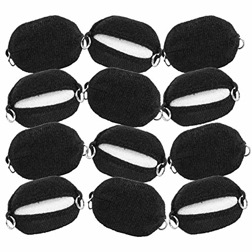 Set of 12 Black Cloth Turnbuckles for Figures Toy Company Wrestling Ring