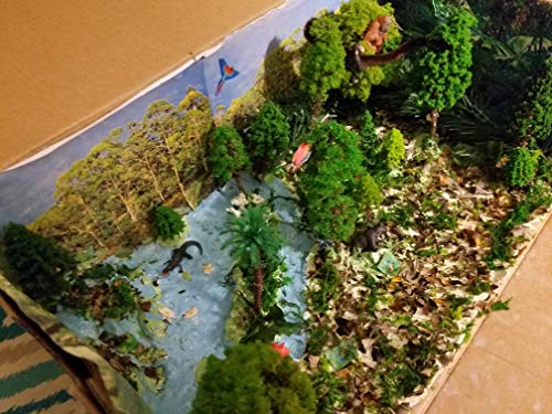 OrgMemory 36pcs Mixed Model Trees, 1.5-6 inch(4-16 cm), Diorama Supplies, Model Grass, Miniature Trees for Projects with No Bases