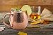 Divlor Moscow Mule Copper Mugs - Hammered Finish with Solid Copper Handle, Set of 2 with One Shot Glass, 16-Ounce