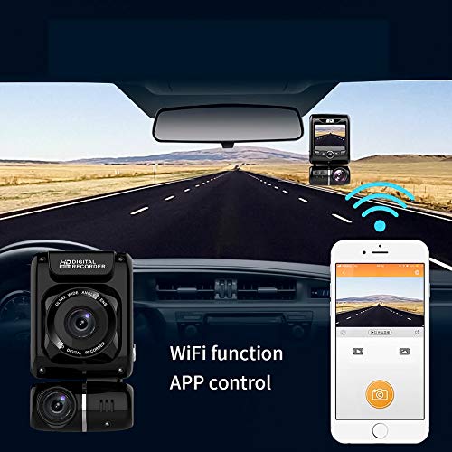 Dual Dash Cam for Cars - Front and Rear 1080P FHD Car DVR Dash Camera Recorder with WiFi ,150° Wide Angle, Super Night Vision, G-sensor WDR, Loop Recording - Thumbnail 5