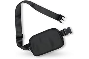 CITRUSY BOUTIQUE Boutique Belt Bag | Crossbody Bag Fanny Pack for Women Fashionable | Cute Mini Everywhere Bum Hip Waist Pack | Small Fashion Travel Chest Bag | Matte Black | Adjustable Extended Strap | Black Midnight