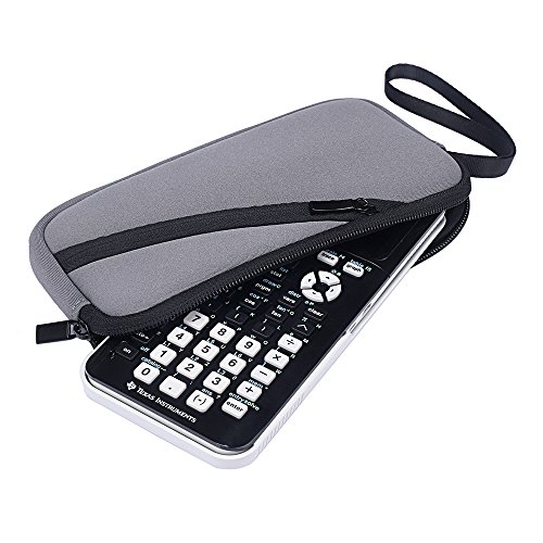 For Texas Instruments TI-Nspire CX / Nspire CX CAS TI-30XS / TI-36X Pro / TI-84 Plus CE Graphing Calculator Soft Carrying Case Travel Bag Protective Pouch Box -Extra Room for Accessories (Soft Gray)