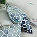 CaliTime Cushion Covers Cushion Cover Pack of 2 Cosy Cushion Covers for Couch Bed Sofa Hand Painted Colourful Geometric Grid Chain Print 45 cm x 45 cm Main Grey Navy Blue