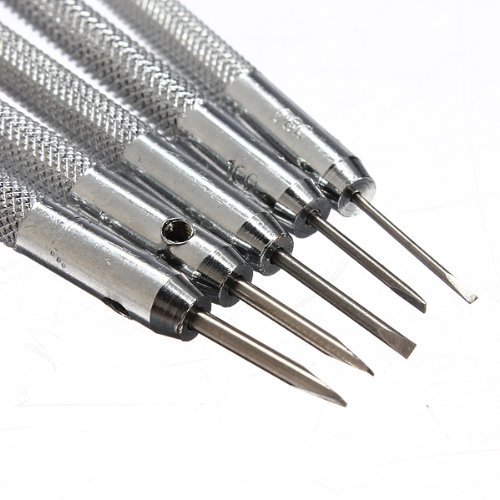 5pcs Different Sizes Precision Flat Blade Slotted Screw Driver