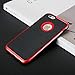iPhone 6S Case,iPhone 6 Case,Zoudashuai Rugged Hybrid Flexible Slim Thin Durable Shock-Absorbing Case Ultra Protective Anti-Scratch Shockproof Bumper Soft TPU for iPhone 6/6S (4.7inch)-Black&Red