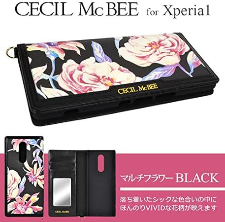 Amazon Co Jp Xperia1 Cecil Mcbee マルチフラワー セシルマクビー スマホケース 花柄 ブランド Xperia 1 Black 家電 カメラ