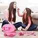 KKONES Pretend Makeup for Girls - 16 Piece Play Makeup Set- Exquisite Cosmetic case with Colorful LED and Music - Realistic Toys Makeup Set for Girls Party Game Birthday Best Gift