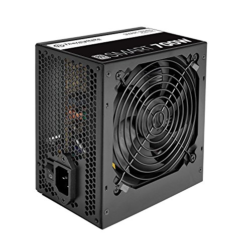 Thermaltake Smart 700W 80+ White Certified PSU, Continuous Power with 120mm Ultra Quiet Fan, ATX 12V V2.3/EPS 12V Active PFC Power Supply PS-SPD-0700NPCWUS-W