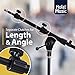 Hola! Music Mic Stand w/Adjustable Height for Home, Studio, Office or Stage Use – Standard Clutch 2 Pack
