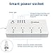 WiFi Smart Power Strip Compatible with Alexa, Geekbes Multi-Plug Timer Outlets Switch with 4 USB Charging Ports and 4 Smart AC Plugs Via Free App for IOS/Android Smart Phone/Tablets