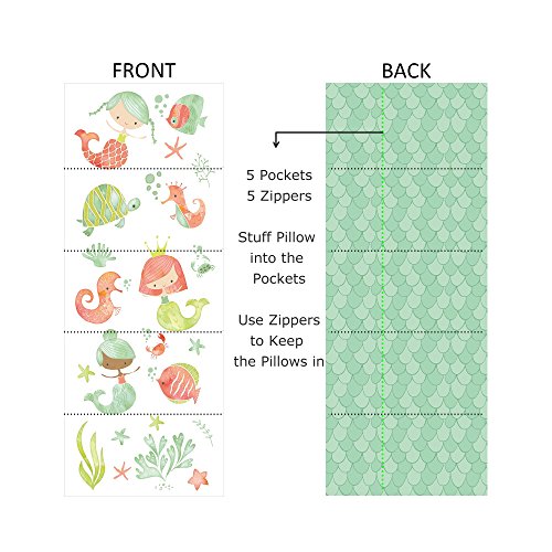 image for Butterfly Craze Kid's Floor Pillow Bed Cover - Use as Nap Mat, Portabl