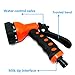 Garden Hose Nozzle Hand Sprayer water Sprinklers Heavy Duty 7 Pattern High Pressure Pistol Grip Front Trigger - Flow Control - Suitable for Car Wash, Cleaning, Watering Lawn and Washing Dog