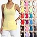 TheMogan Junior Casual Racerback Ribbed Cotton Tank Top Basic Stretch Muscle Tee