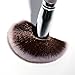 Halo World 10 Pieces Makeup Brushes Vegan and Cruelty Free Foundation Eyeshadow Lip Makeup Brush Set with Leather Bag (Silver)