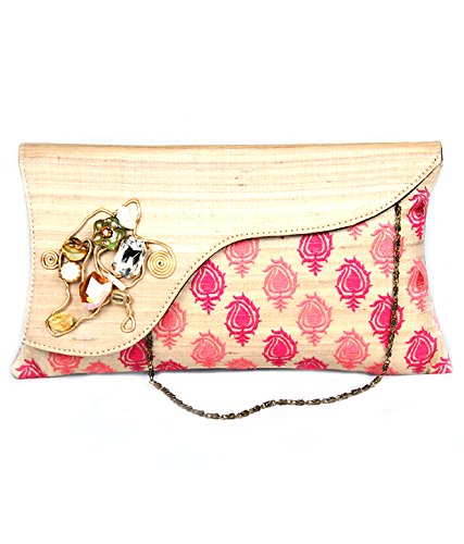 Saisha Handbag (Gold::Pink) (FCB0031)