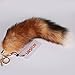 URSFUR Canadian Red Fox Tail Fur Key Chain Tassel Bag Charm Pendant Keychain