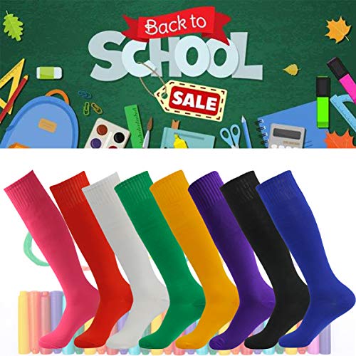 Fasoar Baseball Socks,Mens Womens Youth Over the Calf Rugby Boots Soccer Socks 2 Pairs Navy