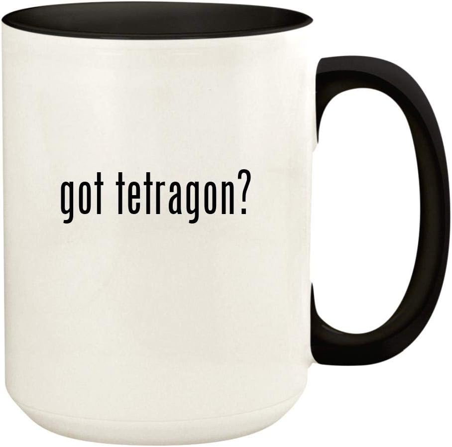 got tetragon? - 15oz Ceramic Colored Handle and Inside Coffee Mug Cup, Black