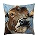 callm Pillow Case Throw Pillows Covers Simple Fashion Merry Christmas Antler Bird Pillowcase Waist Throw Cushion Cover Case New Hug Square Cow Pillowcase Decoration Sofa Home Decor (J)