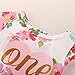 HAPPYMA Baby Girl Fall Outfits 1st Birthday Romper Long Sleeve Tops Floral Tutu Skirt 2Pcs Clothing Set (Pink # 2, 12-18 Months)