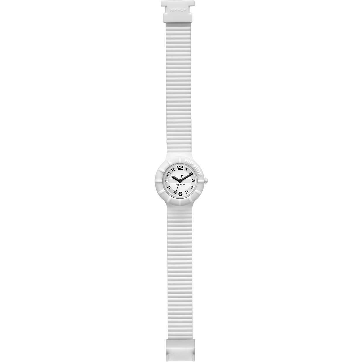 Hip Hop Ladys' Numbers Collection Watch Collection with Logo White dial 3 Hands Quartz Movement and Silicon White Strap HWU0129