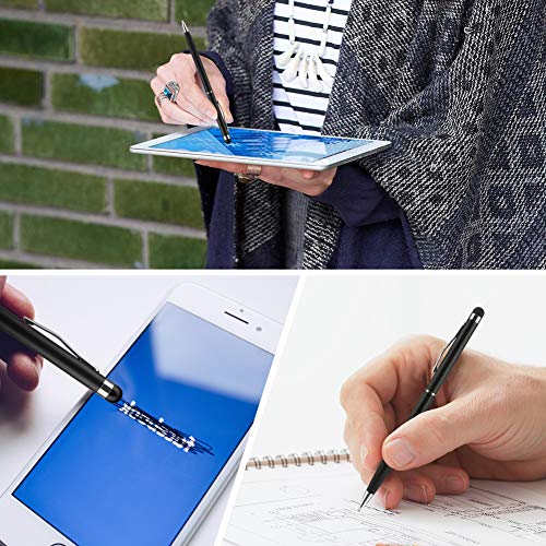 Stylus Pen, UROPHYLLA Stylus Pens for Touch Screens, 2 in 1 Capacitive Stylus Ballpoint Pen Stylus for iPad, Tablet, iPhone, Kindle, Samsung and Other Touch Screen Devices (Black-10Pack)