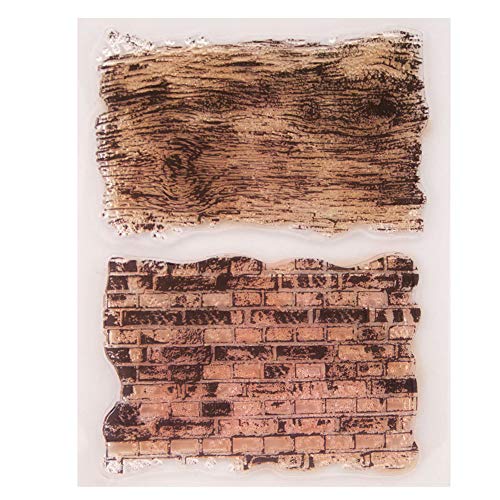 Brick Wall Background Wood Grain Background Stamps Rubber Clear Stamp/Seal Scrapbook/Photo Album Decorative Card Making Clear Stamps - Thumbnail 2