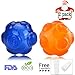 ACEONE Dog Squeaky Ball, Durable Pet Squeak Chew Bouncy Rubber Toy Balls for Small Large Dogs Indestructible Exercise Training Playing (2 Balls)