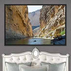 signwin Framed Canvas Wall Art Forest Rivers Group...