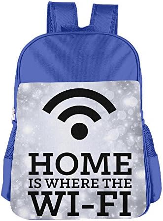 XIAOHU Home Is Where The WiFi For 4-15 Children Leisure Bookbag Backpack RoyalBlue