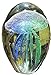 Teal Art Glass Jellyfish 4.5