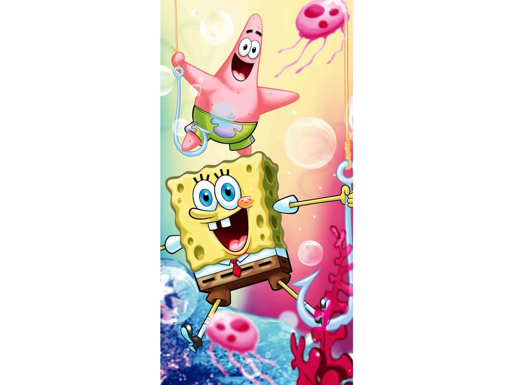 Jerry Fabrics Sponge Bob SquarePants Bath Towel, 70 x 140 cm, Friends 012