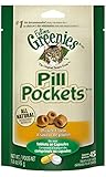 FELINE GREENIES PILL POCKETS Natural Cat Treats Chicken Flavor, 1.6 oz. Pack (45 Treats)