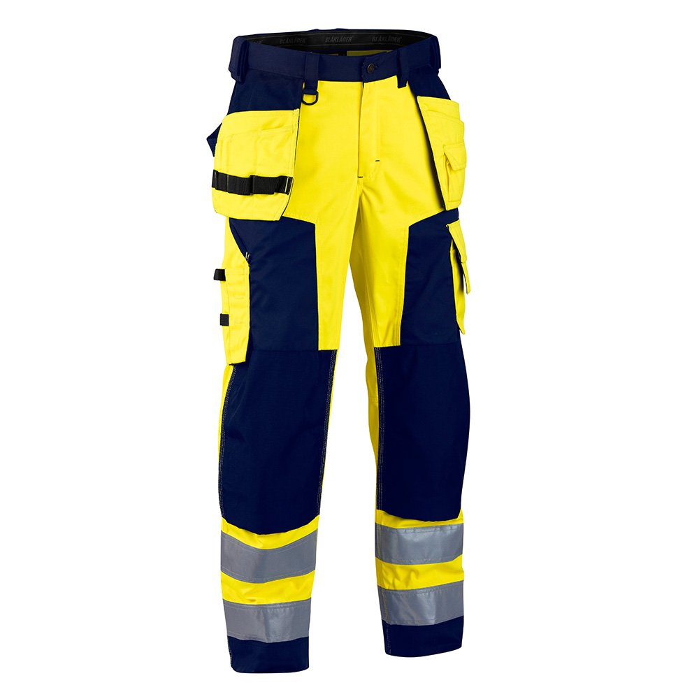 Blakläder 156725173389D116 Size D116 Cl.2 "Winter" Softshell Trousers - Yellow/Navy Blue