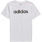 adidas Boy's Big Short Sleeve Cotton Script Logo T-Shirt