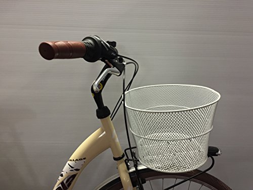 montare cesto in metallo posteriore su bicicletta