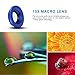 Luxsure Universal 3 in 1 Camera Lens Kit Clip-On 180 Degree Supreme Fisheye + 0.65X Wide Angle+ 10X Macro Lens for iPhone 7, iPhone 6s/6s Plus, iPhone 6/6 Plus,iPhone 5 5S Samsung S7 Android(Blue)