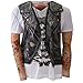 Faux Real - Mens Biker with Tattoos Costume Long Sleeve - Large Multi