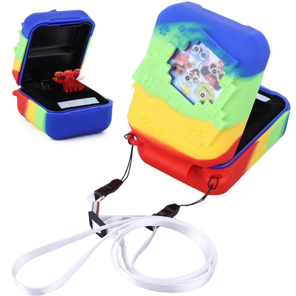 Starnearby Silicone Case for Bitzee Disney - Full Cover Protective Case with Strap - Washable - Anti-fall