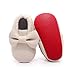 HONGTEYA Red Bottoms Shoes- PU Leather Newborn Baby Shoes Girl Boy Moccasins Fringe Bow Soft soled Crib Shoe