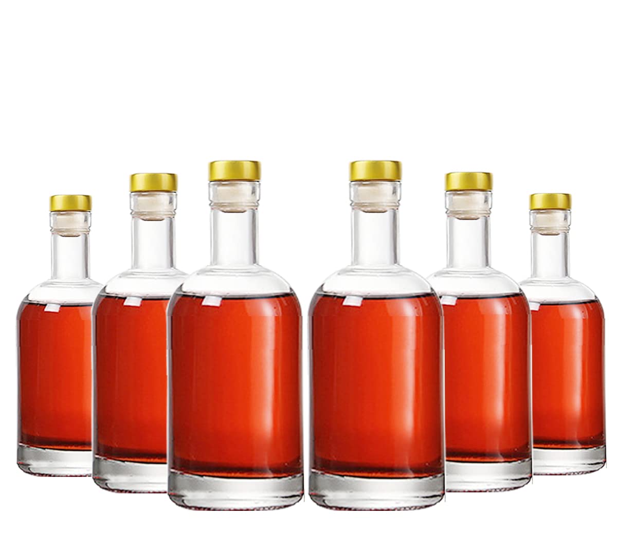 Zulay 6-Pack Stainless Steel Liquor Pourers With Dust Caps - Pour Spouts For Bottles, Bars, Olive Oil & Syrup