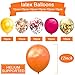 Mosoan 60PCS 12 Inches Latex Balloons Confetti Balloons Set - Red & Orange & Gold Balloons Helium Balloons for Birthday Fall Autumn Thanksgiving Give Thanks Party Decorations Supplies